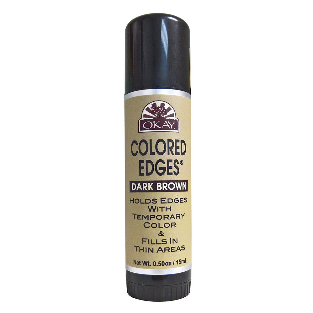 Okay Colored Edges Dark Brown Tube, 0.5 Oz
